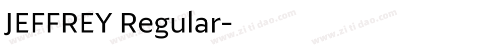 JEFFREY Regular字体转换